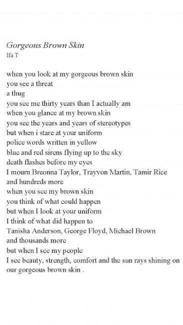 Beautiful Brown Skin Poem