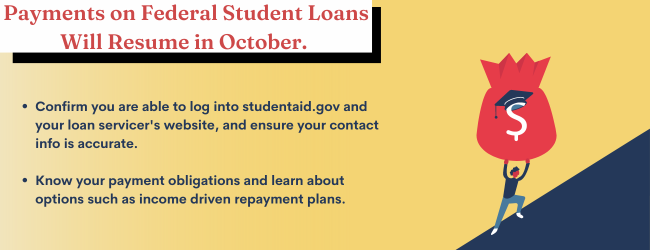 Payments on Federal Student Loans Will Resume in October